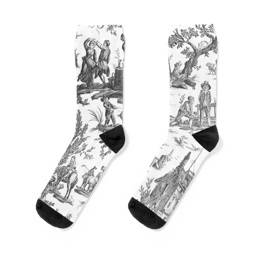 Black and White Toile de Jouy Socks funny gift new in's Lots Luxury Woman Socks Men's
Black and White Toile de Jouy Socks funny gift new in's Lots Luxury Woman Socks Men's