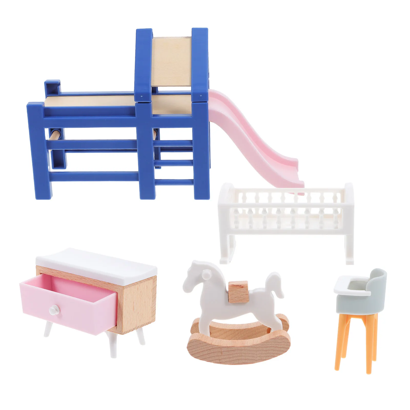 1Set Miniature Dollhouse Furniture 1:12 Scale Baby Cradle Slide Rocking Horse Stool Nursery Room Setup Pretend Play House
1Set Miniature Dollhouse Furniture 1:12 Scale Baby Cradle Slide Rocking Horse Stool Nursery Room Setup Pretend Play House