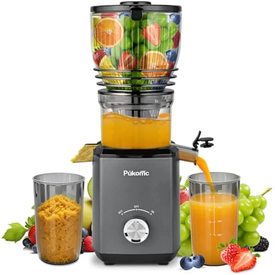 Cold Press Juicer 5.8-inch wide feed chute for whole fruits and vegetables - 1.8L Ccity 300W Cold Press Juicer with slow grindi
Cold Press Juicer 5.8-inch wide feed chute for whole fruits and vegetables - 1.8L Ccity 300W Cold Press Juicer with slow grindi