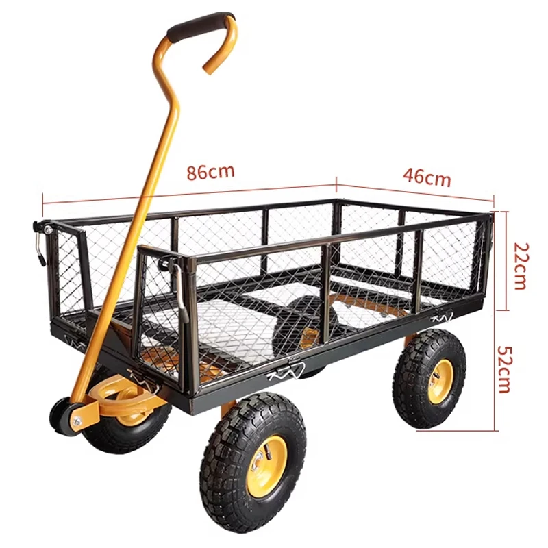 Four-wheeled Handcart With Rubber Pneumatic Tires; Portable Handcart For Transporting Food, Flower Pots, And Other Goods.
Four-wheeled Handcart With Rubber Pneumatic Tires; Portable Handcart For Transporting Food, Flower Pots, And Other Goods.