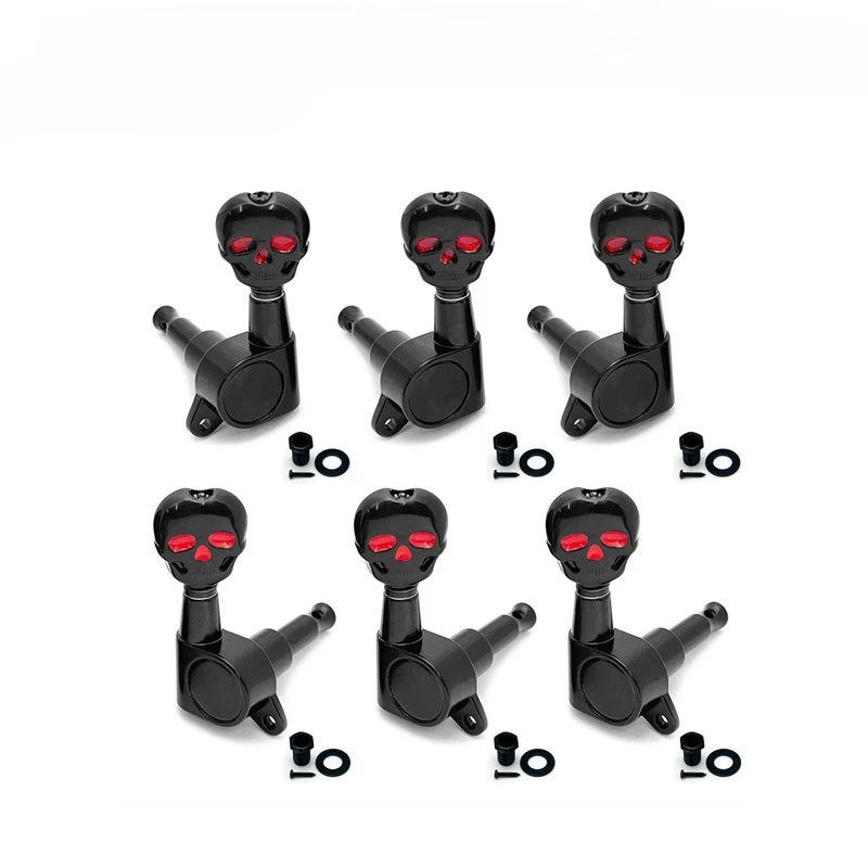 Skul Design Sealed Guitar Tuning Pegs, 6Pcs 18:1 Ratio Machine Heads in Black/Gold/Chrome
Skul Design Sealed Guitar Tuning Pegs, 6Pcs 18:1 Ratio Machine Heads in Black/Gold/Chrome