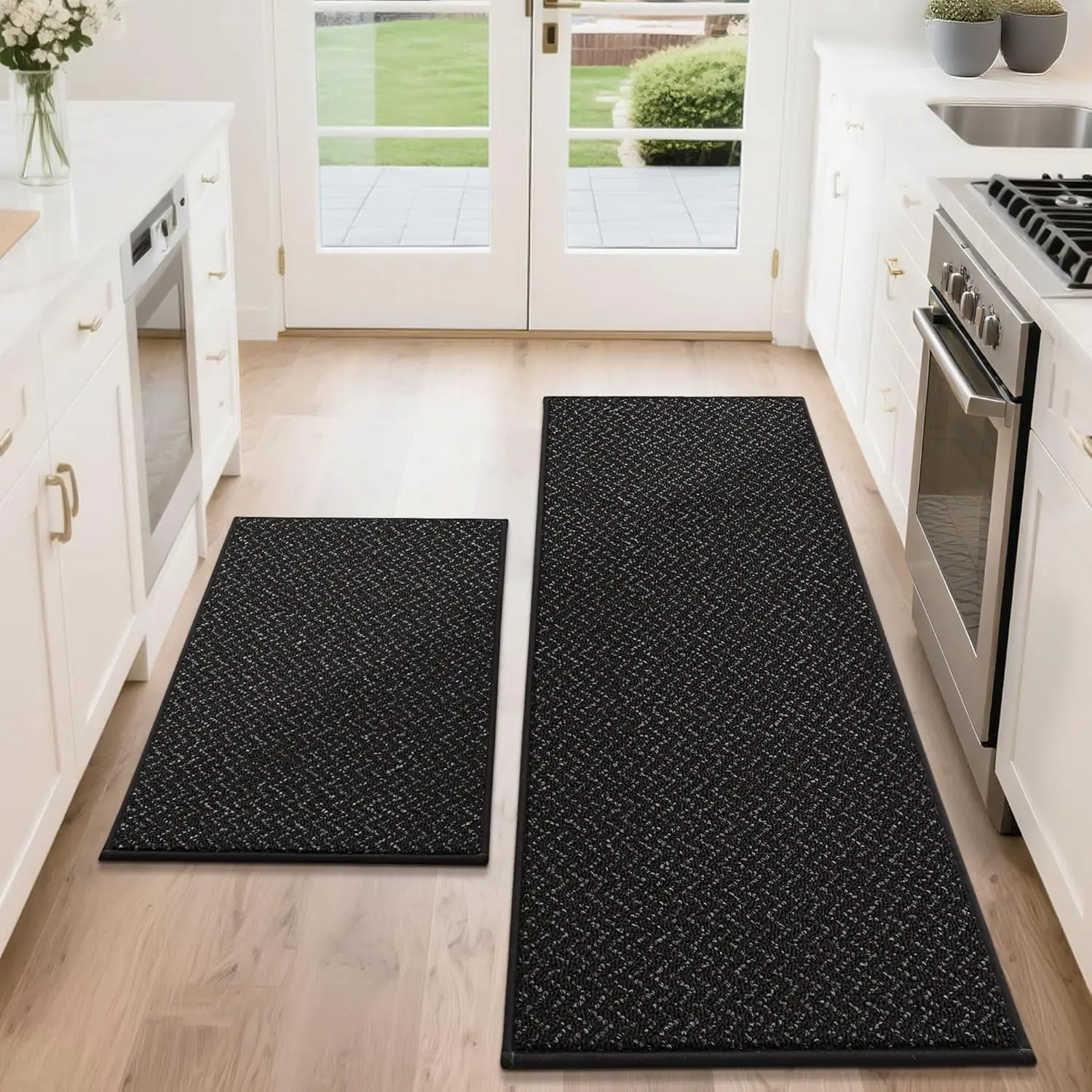 Non Slip Kitchen Rugs Set of 2 - Absorbent & Stain Resistant, Machine Washable, 24"x36"+24"x60"
Non Slip Kitchen Rugs Set of 2 - Absorbent & Stain Resistant, Machine Washable, 24"x36"+24"x60"