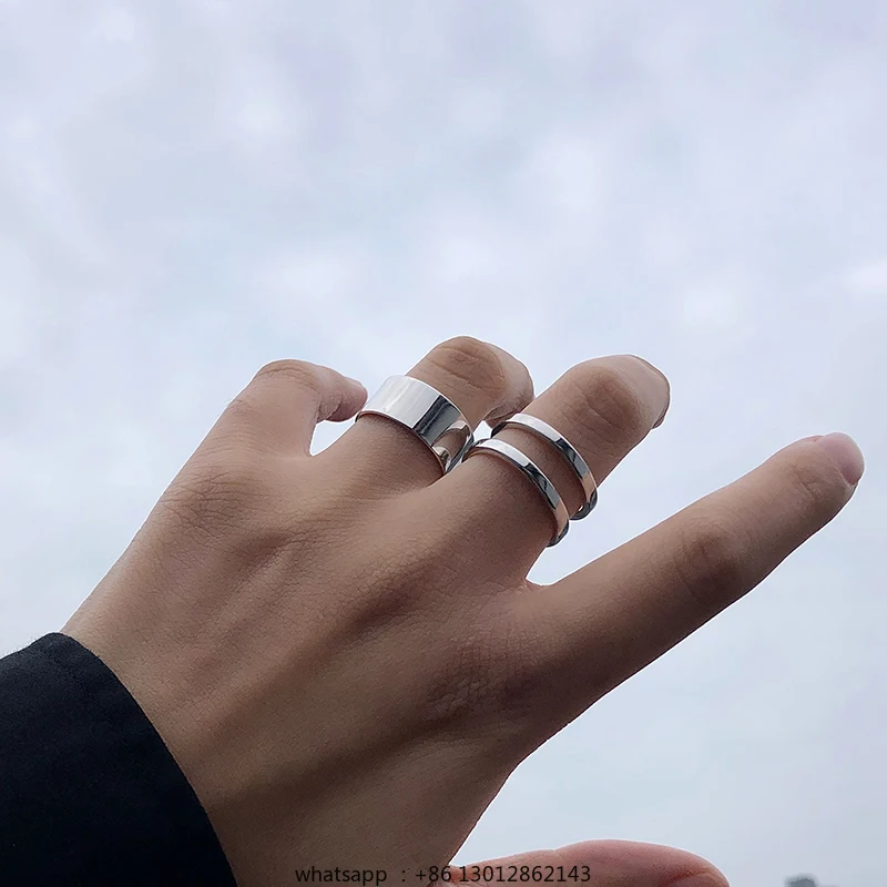 Light luxury simple personality men's open index finger ring
Light luxury simple personality men's open index finger ring