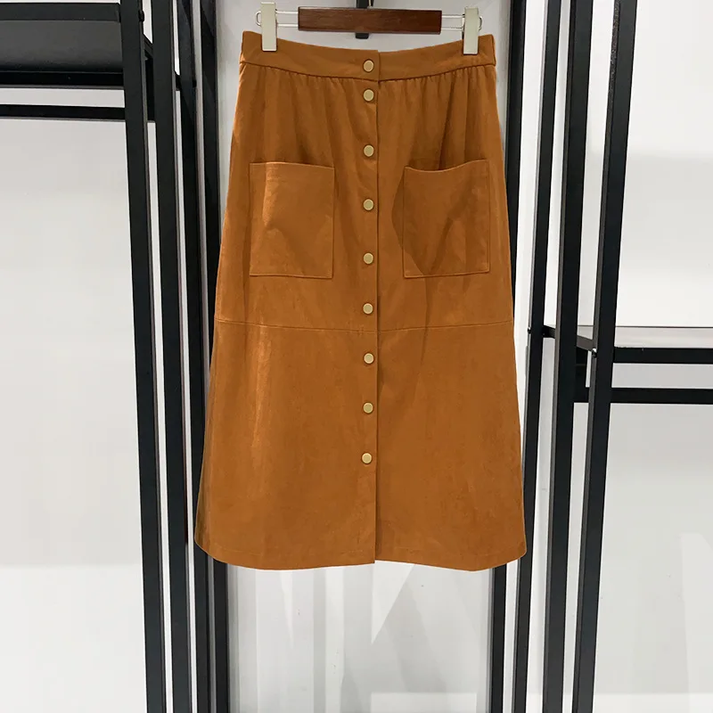 【Gift Free】2025 Autumn Winter French Niche Vintage Brown Soft Double-Pocket Slim A-Line Easy-Care Midi Skirt for Women
【Gift Free】2025 Autumn Winter French Niche Vintage Brown Soft Double-Pocket Slim A-Line Easy-Care Midi Skirt for Women