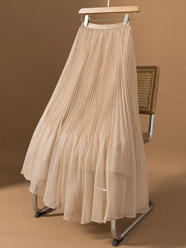 Korean Style Slimming Mesh Half Skirt Women's Summer Loose A-Line Pleated Skirt plus Size Clothing Polyester Fiber Spring Season
Korean Style Slimming Mesh Half Skirt Women's Summer Loose A-Line Pleated Skirt plus Size Clothing Polyester Fiber Spring Season