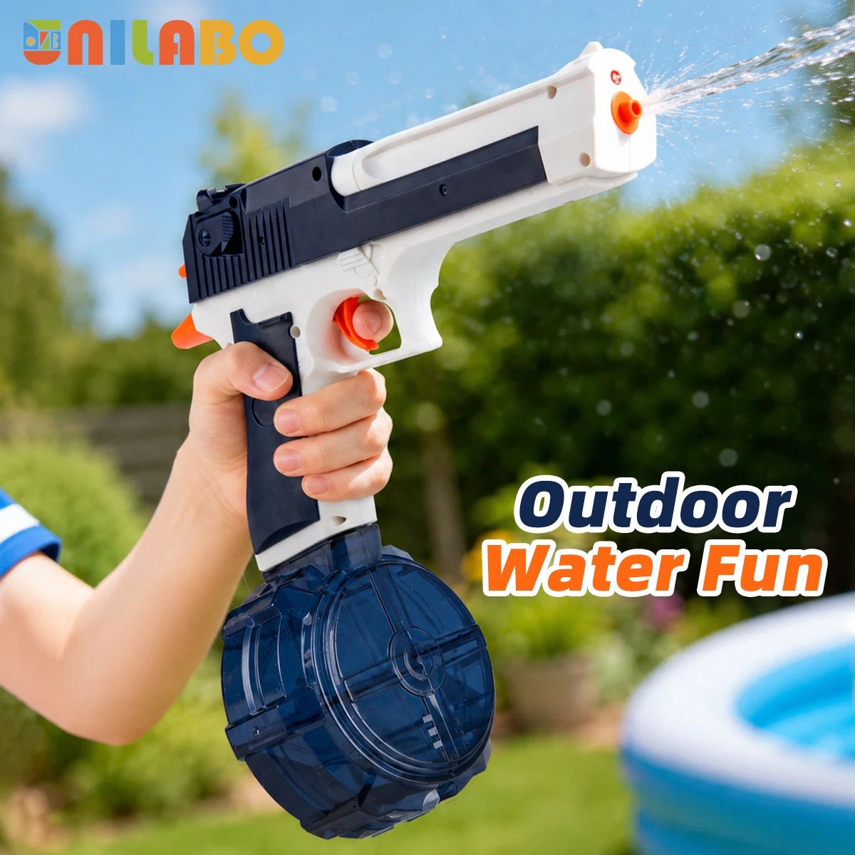 Unilabo Electric Water Gun - Battery Powered With Water Bottle Attachment - Perfect For Kids & Adults Outdoor Fun
Unilabo Electric Water Gun - Battery Powered With Water Bottle Attachment - Perfect For Kids & Adults Outdoor Fun