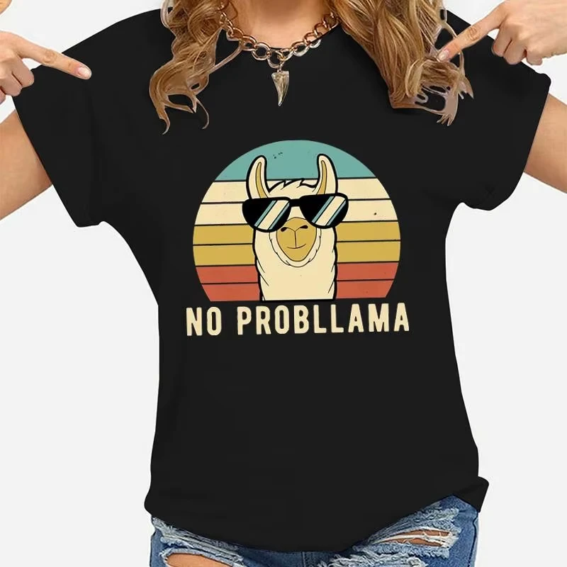 Funny Llama Graphic Printed T-shirt Fashion Creative Design T Shirt Female Casual Crew Neck Loose Y2k Short Sleeve
Funny Llama Graphic Printed T-shirt Fashion Creative Design T Shirt Female Casual Crew Neck Loose Y2k Short Sleeve
