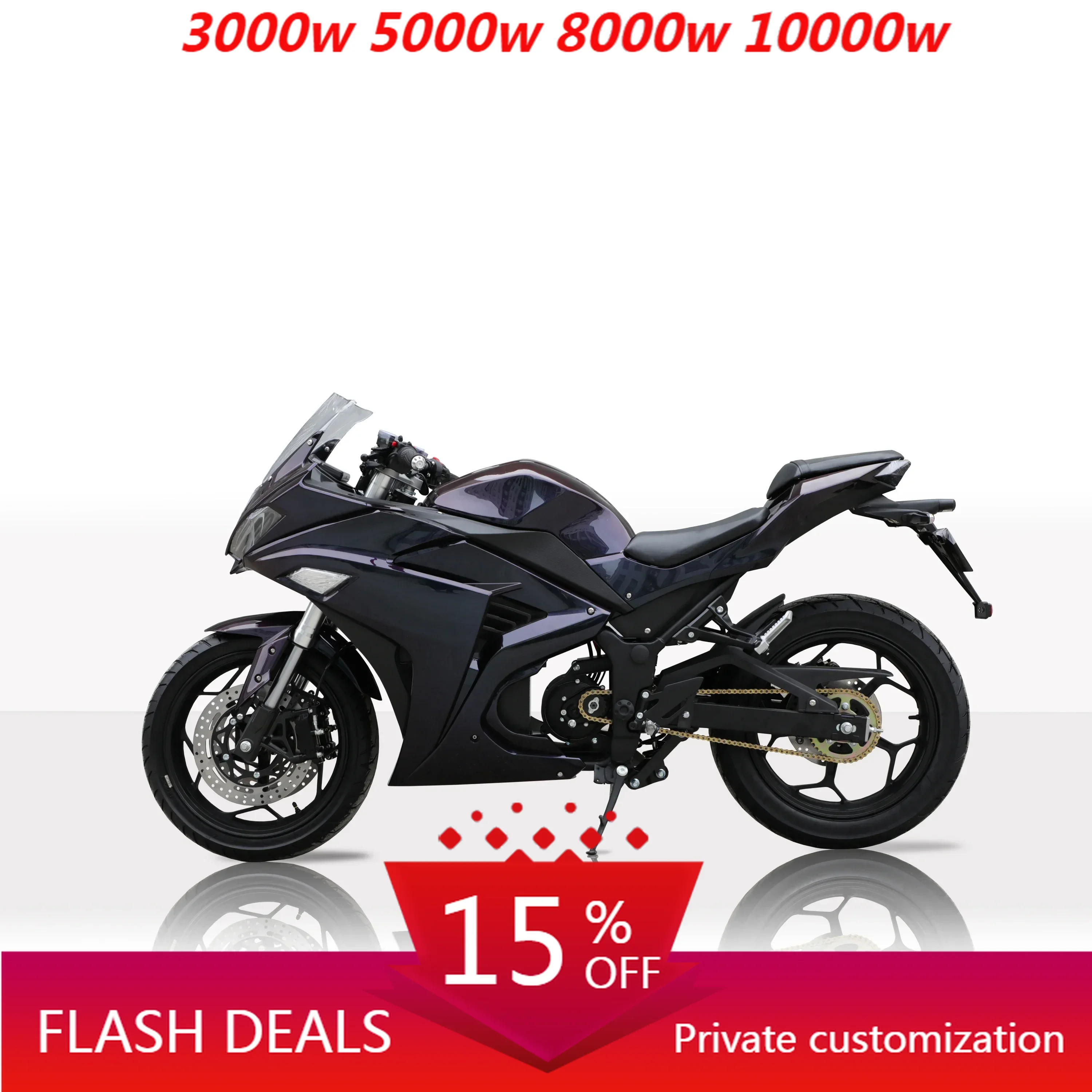 JUFENG Motorcycle Mid-Driven Chain Motor 4000W Reach 145KM/H 2 Wheel Electric Motorcycle
JUFENG Motorcycle Mid-Driven Chain Motor 4000W Reach 145KM/H 2 Wheel Electric Motorcycle
