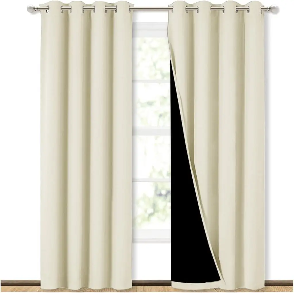 Living Room Completely Shaded Draperies, Privacy Protection & Noise Reducing Ring Top Drapes, Black Lined Insulated Wind
Living Room Completely Shaded Draperies, Privacy Protection & Noise Reducing Ring Top Drapes, Black Lined Insulated Wind