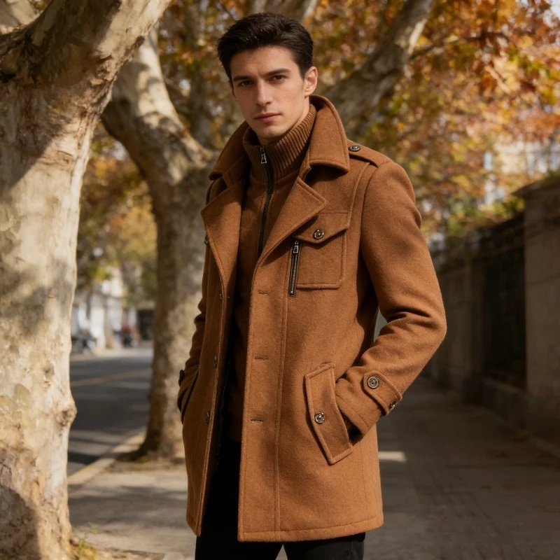 Men 2026 Autumn Winter Business Wool Coat Double Collar Warm Cold Resistant Overcoat Fashion Elegant Look
Men 2026 Autumn Winter Business Wool Coat Double Collar Warm Cold Resistant Overcoat Fashion Elegant Look