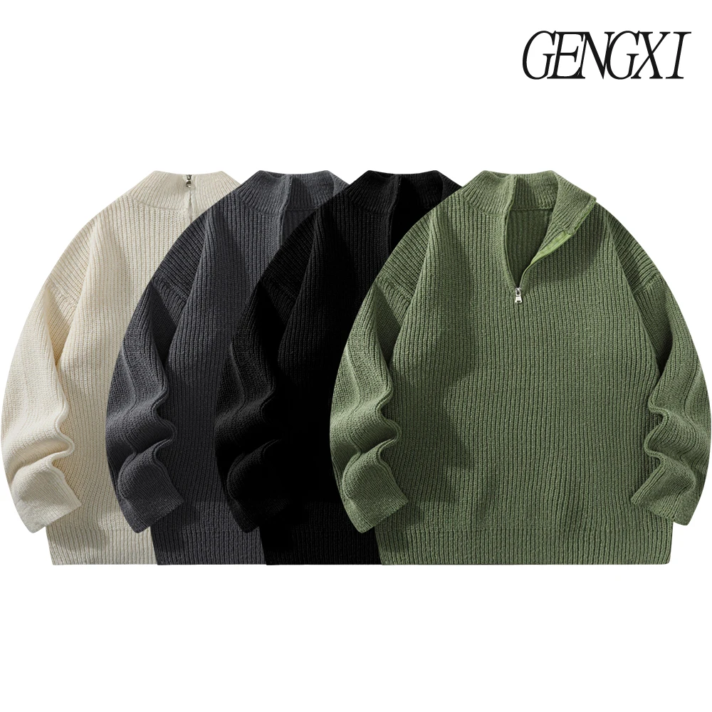 Old Money Aesthetic Half-Zip Stand Collar Knit Jumper Autumn/Winter New Arrival Japanese-Style Knitwear Korean-Style Top 
Old Money Aesthetic Half-Zip Stand Collar Knit Jumper Autumn/Winter New Arrival Japanese-Style Knitwear Korean-Style Top