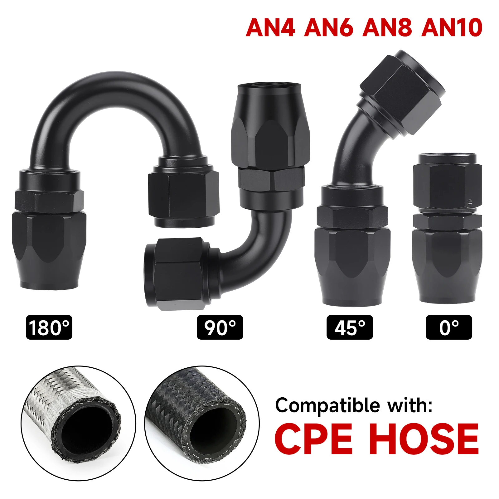 0 45 90 180 Degree Car Oil Cooler Kit Aluminum AN4 AN6 AN8 AN10 Compatible With Oil Fuel Gas Swivel CPE Hose End Fitting Adapter
0 45 90 180 Degree Car Oil Cooler Kit Aluminum AN4 AN6 AN8 AN10 Compatible With Oil Fuel Gas Swivel CPE Hose End Fitting Adapter