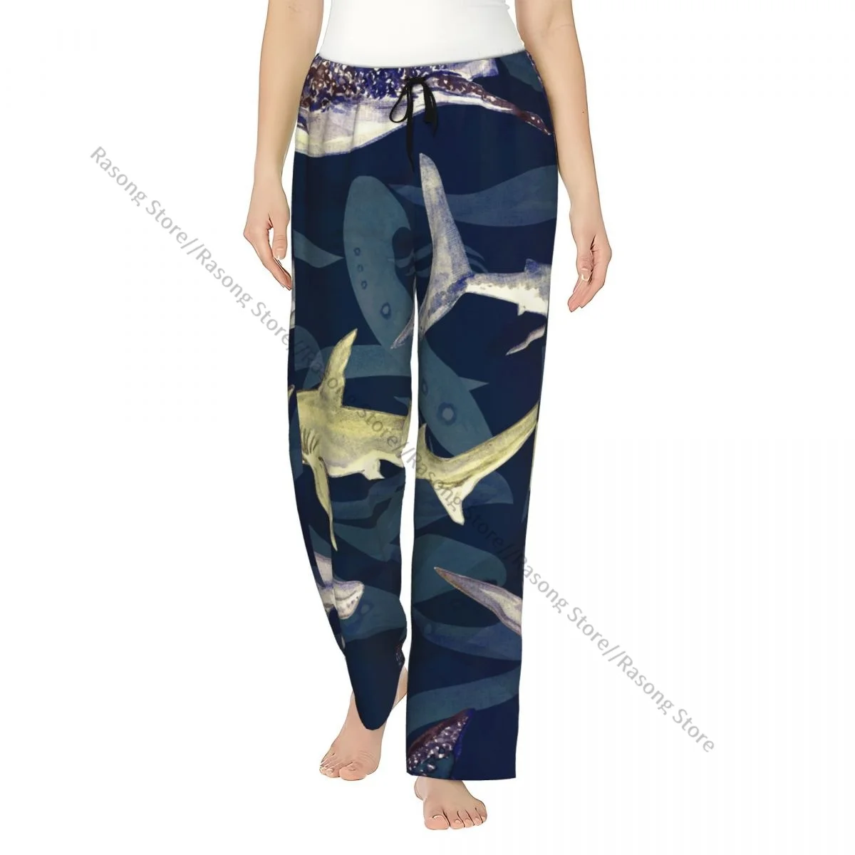 Pajama Pants for Women Blue Tiger Whale And Hammerhead Watercolor Sleep Bottoms Home Loungewear
Pajama Pants for Women Blue Tiger Whale And Hammerhead Watercolor Sleep Bottoms Home Loungewear