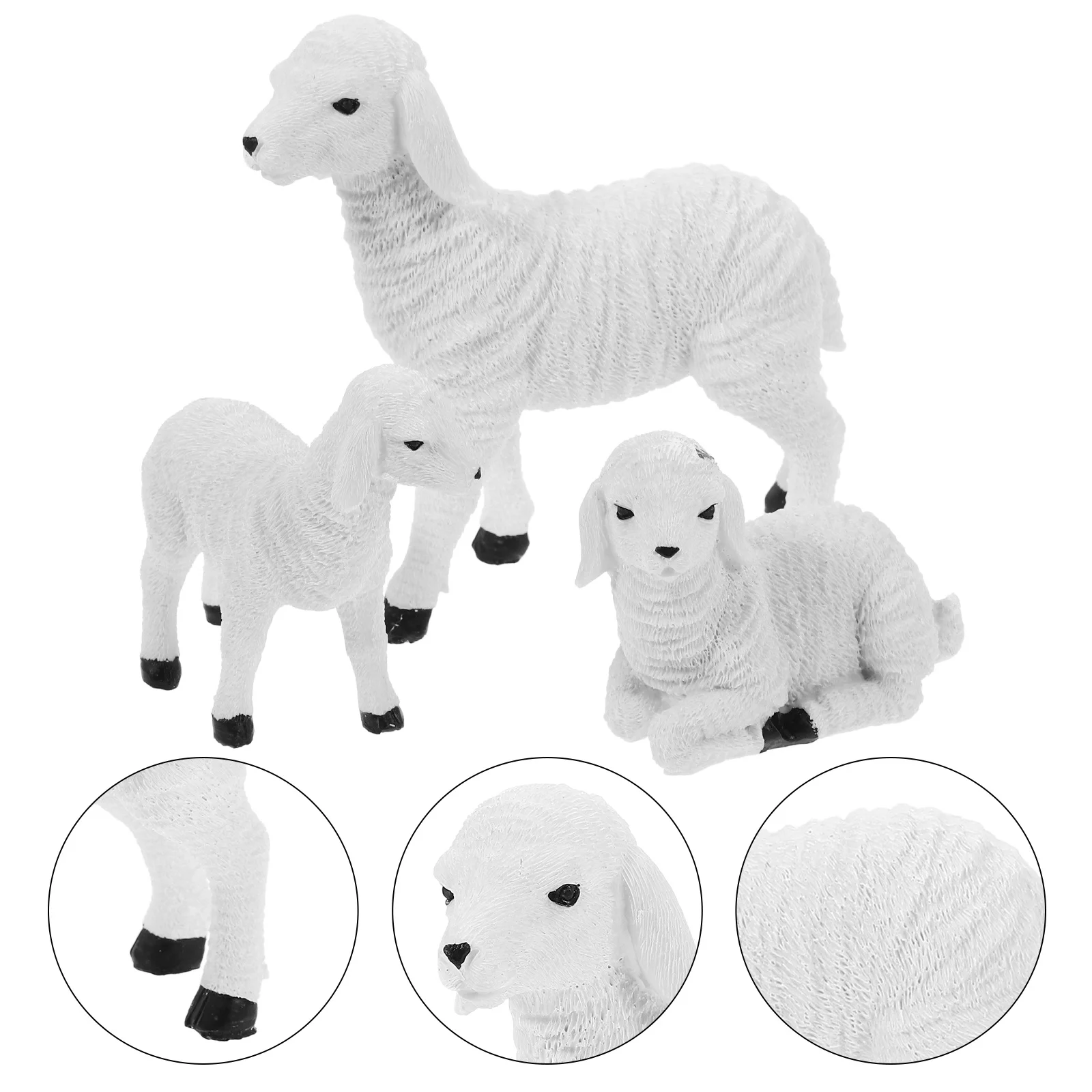 3Pcs Lifelong Resin Lamb Shaped Sculpture Creative Sheep Decor Indoor Outdoor Garden Miniature Decorative Ornaments Resin Sheep
3Pcs Lifelong Resin Lamb Shaped Sculpture Creative Sheep Decor Indoor Outdoor Garden Miniature Decorative Ornaments Resin Sheep