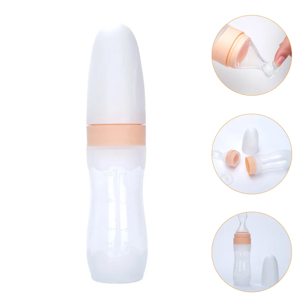 Baby Food Spoon 120Ml Clear Scale Squeeze Feeder Toddler Silicone Infant Feeding Bottle Supplement Food Easy Control
Baby Food Spoon 120Ml Clear Scale Squeeze Feeder Toddler Silicone Infant Feeding Bottle Supplement Food Easy Control