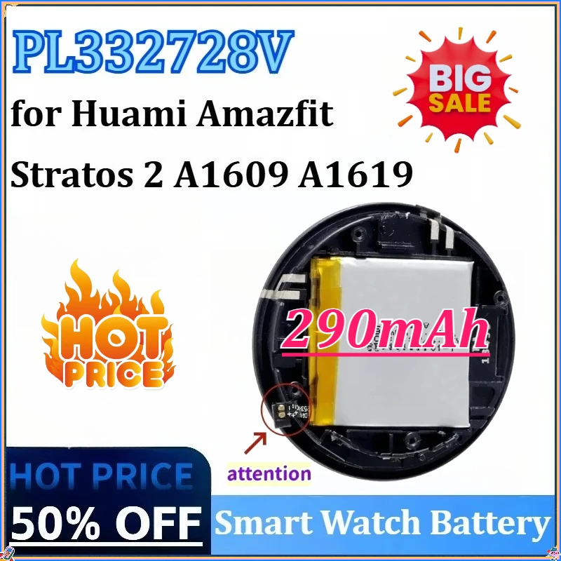 Newly upgraded PL332728V 290mAh 332728 High Quality Battery for Huami Amazfit Stratos 2 A1609 A1619 Smart Watch Battery+Tools
Newly upgraded PL332728V 290mAh 332728 High Quality Battery for Huami Amazfit Stratos 2 A1609 A1619 Smart Watch Battery+Tools