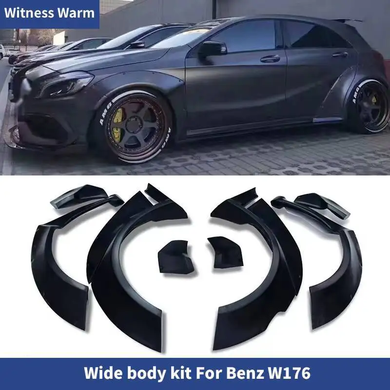 Wide Body Kit Frp Unpainted Car Wheel Eyebrows Fender Flares for Benz W176 A180 A200 A260 A45 2013 Up
Wide Body Kit Frp Unpainted Car Wheel Eyebrows Fender Flares for Benz W176 A180 A200 A260 A45 2013 Up