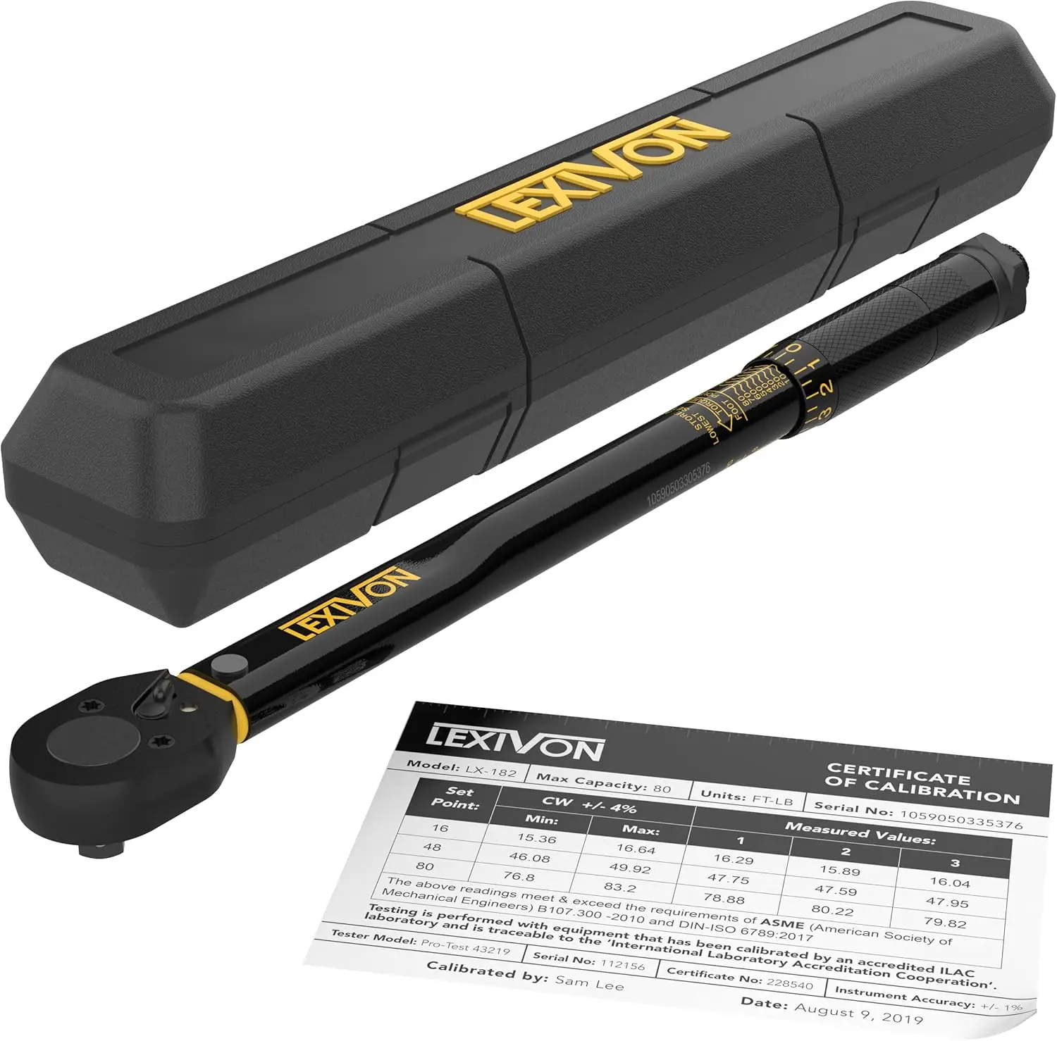 3/8-Inch Drive Click Torque Wrench 10-80 Ft-Lb / 13.6-108.5 Nm Precision Tool for Automotive and DIY Projects
3/8-Inch Drive Click Torque Wrench 10-80 Ft-Lb / 13.6-108.5 Nm Precision Tool for Automotive and DIY Projects