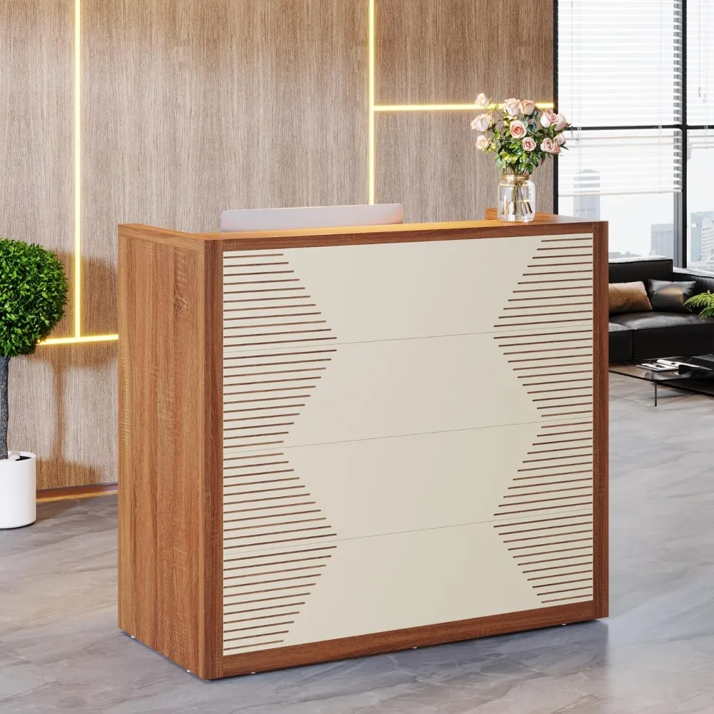 Reception Desk, Modern Front Desk with Counter, 47 Inch Small Retail Counter for Checkout
Reception Desk, Modern Front Desk with Counter, 47 Inch Small Retail Counter for Checkout