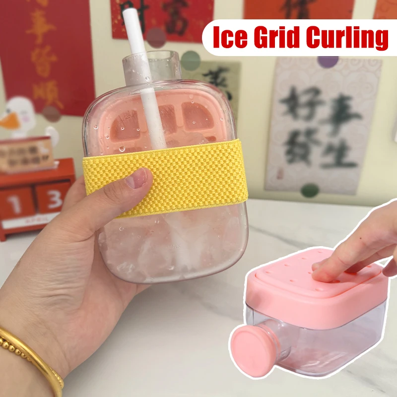 2 in 1 Ice Cube Tray Food Grade Silicone Press Release Ice Mold with Lid Straw Portable Ice Bottle Cup for Summer Drinks
2 in 1 Ice Cube Tray Food Grade Silicone Press Release Ice Mold with Lid Straw Portable Ice Bottle Cup for Summer Drinks