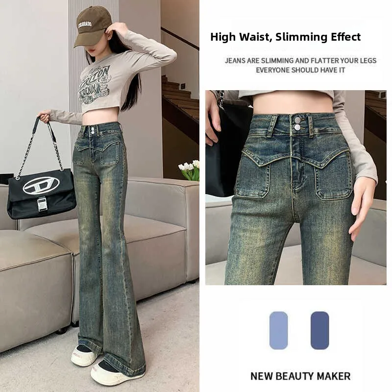 High Waist Wide Leg Jeans Women's Vintage Slim Fit Elastic Drapey Summer Blue Cotton Stretch Denim Trousers Casual Wear
High Waist Wide Leg Jeans Women's Vintage Slim Fit Elastic Drapey Summer Blue Cotton Stretch Denim Trousers Casual Wear