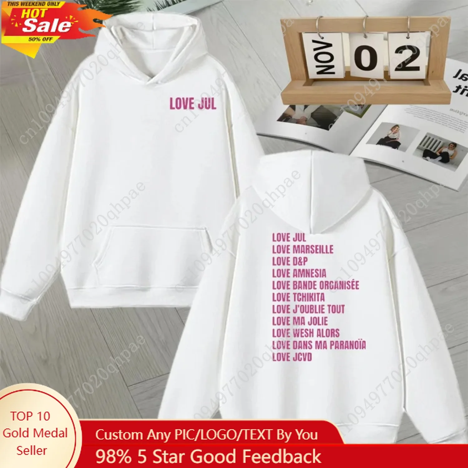 Popular Rapper Jul Merch Hoodies Long sleeve Autumn Winter Double Sided Print Sweatshirt Fleece harajuku vintage Pullover Unisex
Popular Rapper Jul Merch Hoodies Long sleeve Autumn Winter Double Sided Print Sweatshirt Fleece harajuku vintage Pullover Unisex