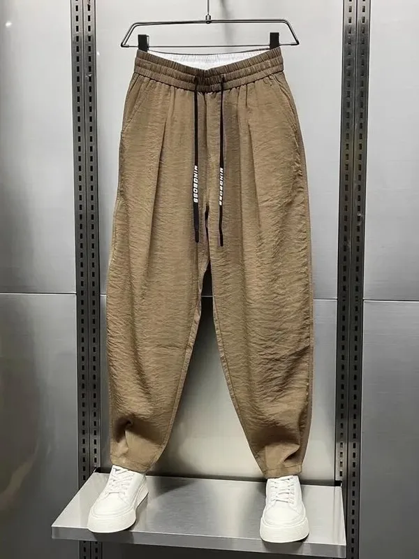 Ice Silk Thin Casual Pants Men Summer New Loose Straight Tube Cool Sport Nine Points Polyester Fiber Breathable Quick Dry
Ice Silk Thin Casual Pants Men Summer New Loose Straight Tube Cool Sport Nine Points Polyester Fiber Breathable Quick Dry