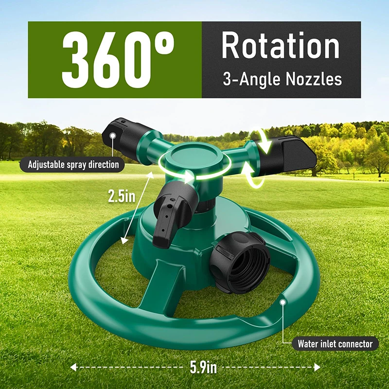360° Rotating Sprinkler Garden Irrigation System Outdoor Lawn Yard Water Sprayer for Watering Dust Removal
360° Rotating Sprinkler Garden Irrigation System Outdoor Lawn Yard Water Sprayer for Watering Dust Removal