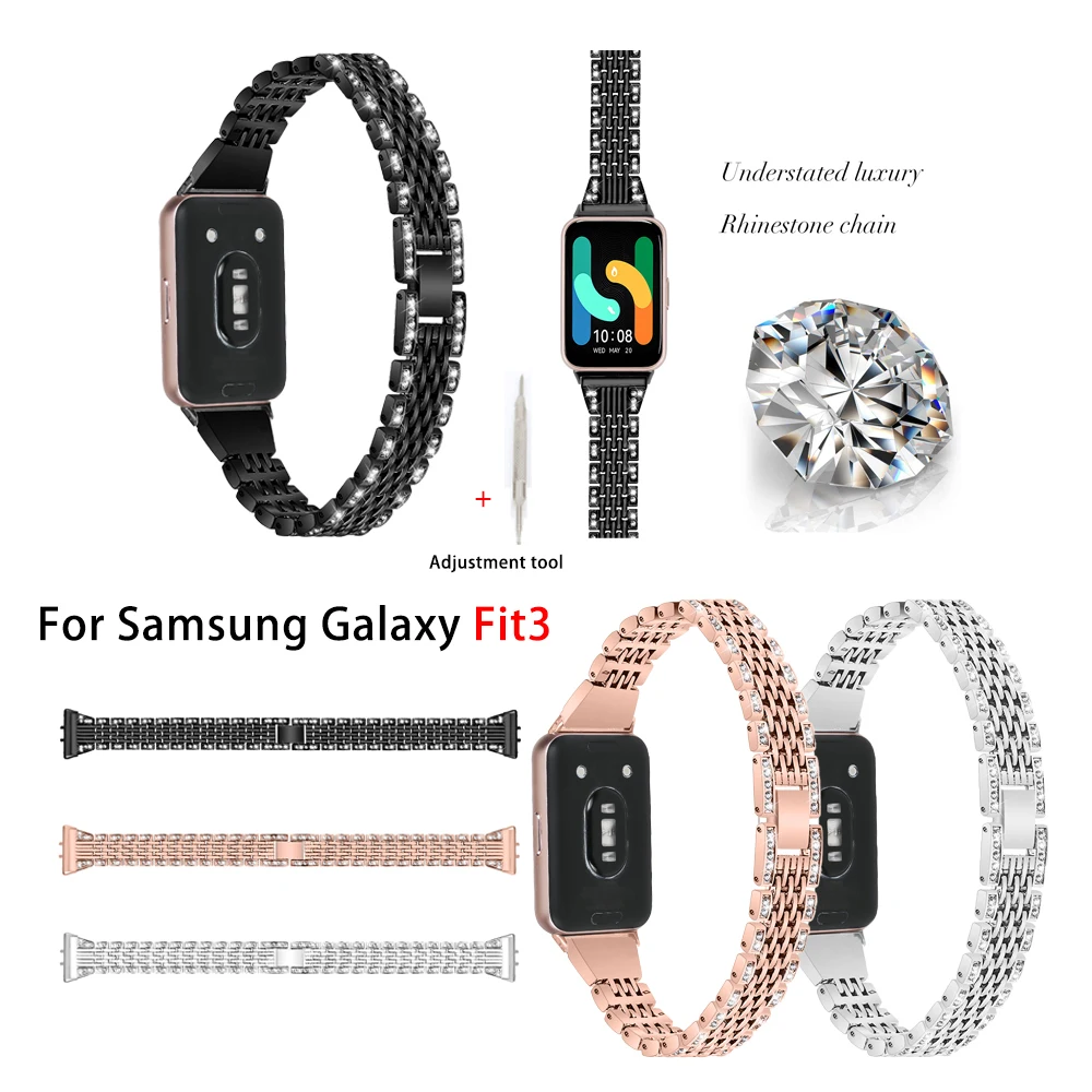 Браслет из нержавеющей стали с бриллиантами для Samsung galaxy Fit 3, ремешок, браслет из семь бусин, ремешок для Samsung galaxy fit 3, ремешок для часов
Браслет из нержавеющей стали с бриллиантами для Samsung galaxy Fit 3, ремешок, браслет из семь бусин, ремешок для Samsung galaxy fit 3, ремешок для часов