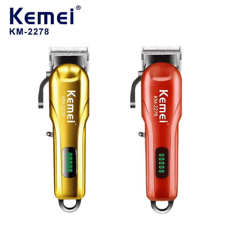 Kemei KM-2278 Профессиональная электрическая машинка для стрижки волос для салонов, дизайн с зарядкой через USB, беспроводной триммер для волос со светодиодным HD-дисплеем
Kemei KM-2278 Профессиональная электрическая машинка для стрижки волос для салонов, дизайн с зарядкой через USB, беспроводной триммер для волос со светодиодным HD-дисплеем