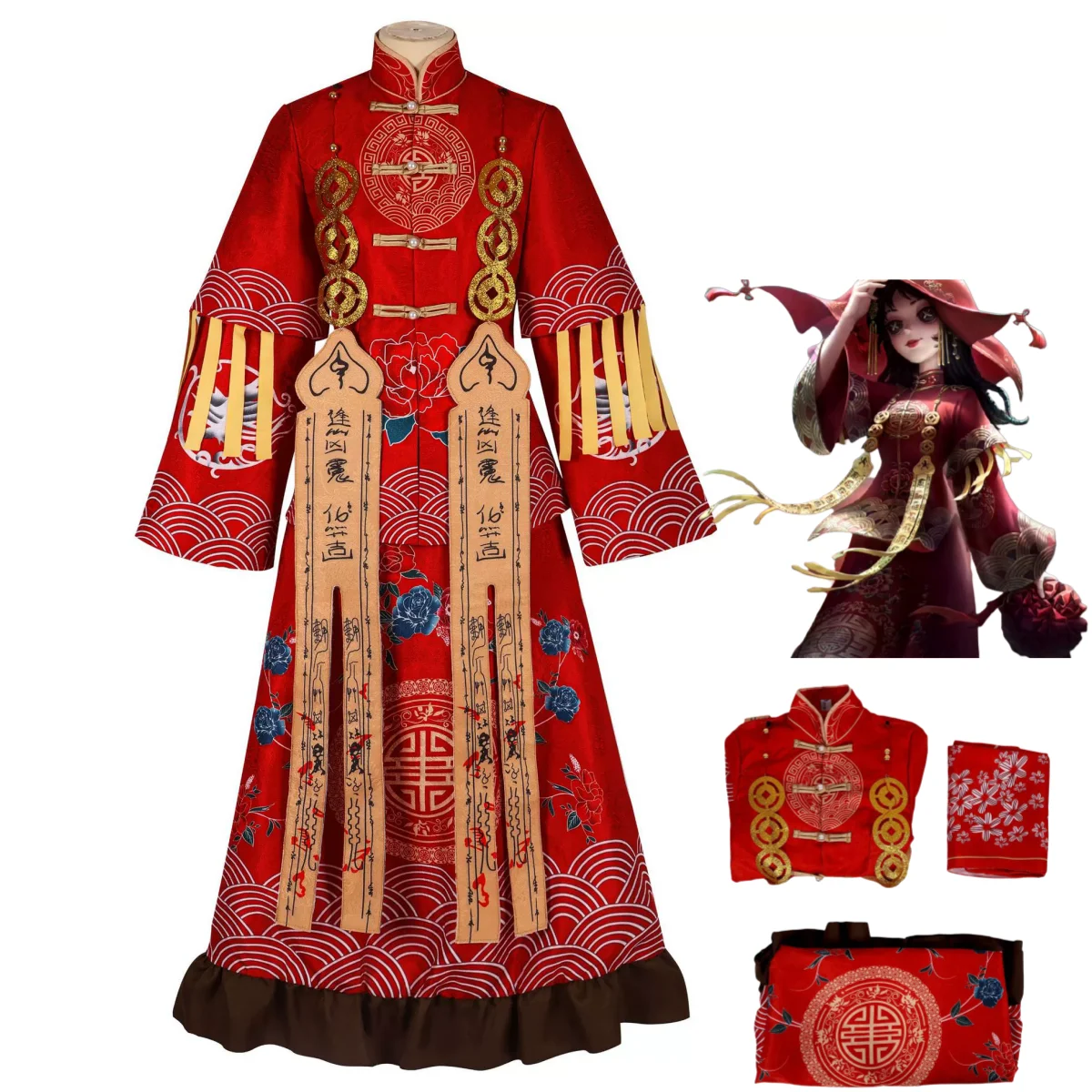 Game Identity Ⅴ Vera Nair Perfumer Cosplay Costume New Skin Paper Wedding Dress Ghost Bride Red Skirt Coat Woman Halloween Suit
Game Identity Ⅴ Vera Nair Perfumer Cosplay Costume New Skin Paper Wedding Dress Ghost Bride Red Skirt Coat Woman Halloween Suit
