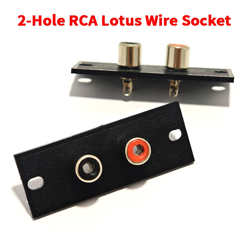 5pcs 2-holes RCA lotus socket female socket Wall Panel Plate Terminal audio speaker wiring socket power amplifier AV Adapter
5pcs 2-holes RCA lotus socket female socket Wall Panel Plate Terminal audio speaker wiring socket power amplifier AV Adapter