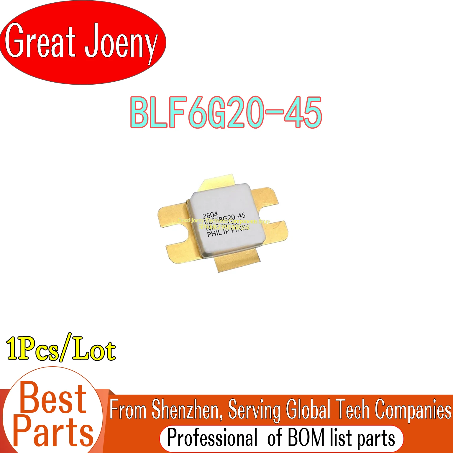 100% New Original BLF6G20-45 BLF6G20 W-CDMA 1800-2000MHZ 45W High power amplifier tube High frequency tube RF tube SOT-608A
100% New Original BLF6G20-45 BLF6G20 W-CDMA 1800-2000MHZ 45W High power amplifier tube High frequency tube RF tube SOT-608A