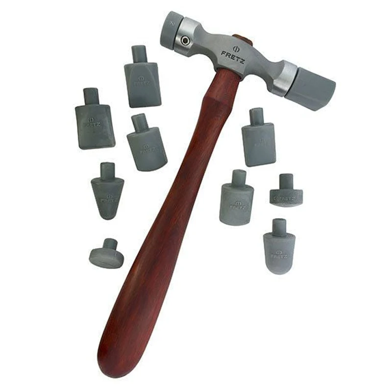 Fretz HMR-107 Mark-Free Large Double Ended Insert Hammer with 11 Replaceable Nylon Tips for Jewelry Concave Convex Forming
Fretz HMR-107 Mark-Free Large Double Ended Insert Hammer with 11 Replaceable Nylon Tips for Jewelry Concave Convex Forming