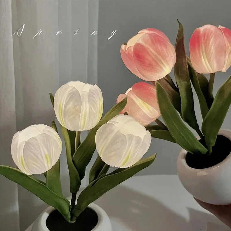 LED Tulip Lamp Night Simulation Flower Atmosphere Desk Light Room Table Decoration Lamp Gift for Girl friend
LED Tulip Lamp Night Simulation Flower Atmosphere Desk Light Room Table Decoration Lamp Gift for Girl friend