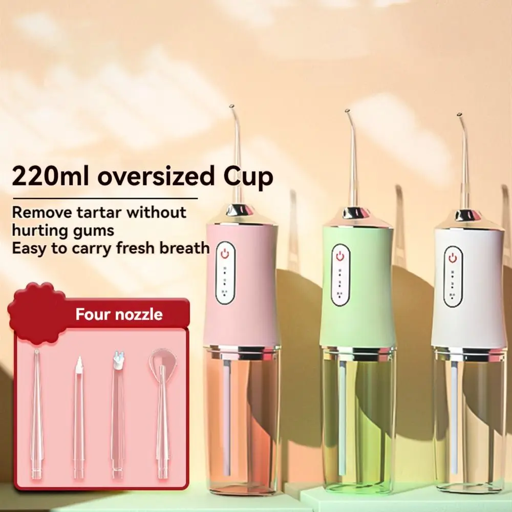 4 Jet Tip Electric Oral Irrigator 220ml USB Rechargeable Dental Bed Sprinkler Hygiene Waterproof Mouth Washing Machine Household
4 Jet Tip Electric Oral Irrigator 220ml USB Rechargeable Dental Bed Sprinkler Hygiene Waterproof Mouth Washing Machine Household