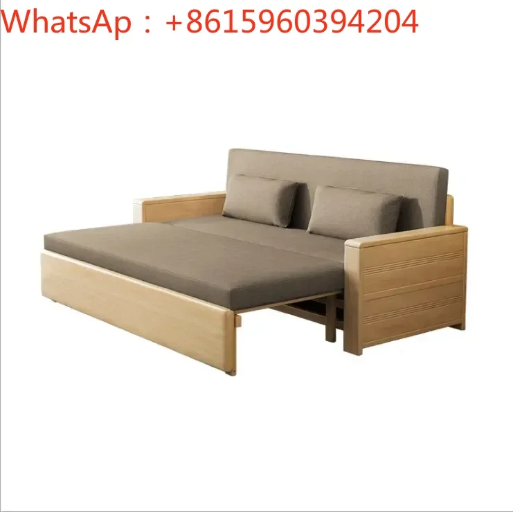 Solid wood sofa bed modern simple function folding three-section dual-purpose single three-person cloth sofa
Solid wood sofa bed modern simple function folding three-section dual-purpose single three-person cloth sofa