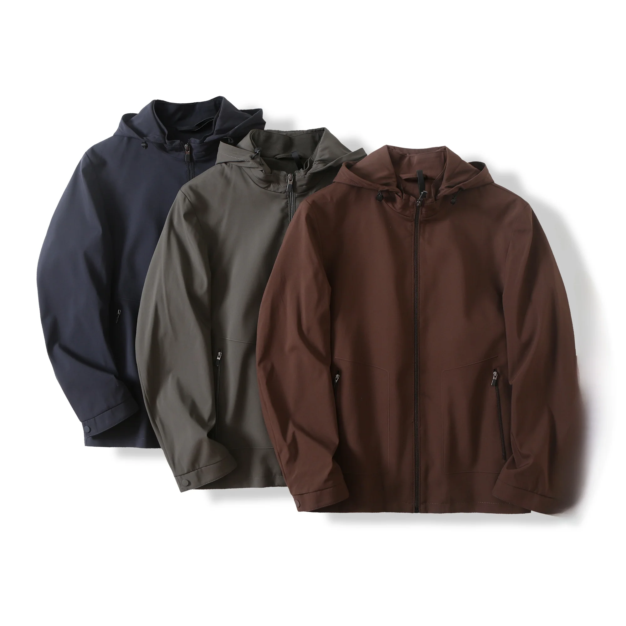 Ветрозащитная водостойкая мужская повседневная куртка с капюшоном серии Busin, декоративная подставка для пальто из полиэфирного волокна
Ветрозащитная водостойкая мужская повседневная куртка с капюшоном серии Busin, декоративная подставка для пальто из полиэфирного волокна