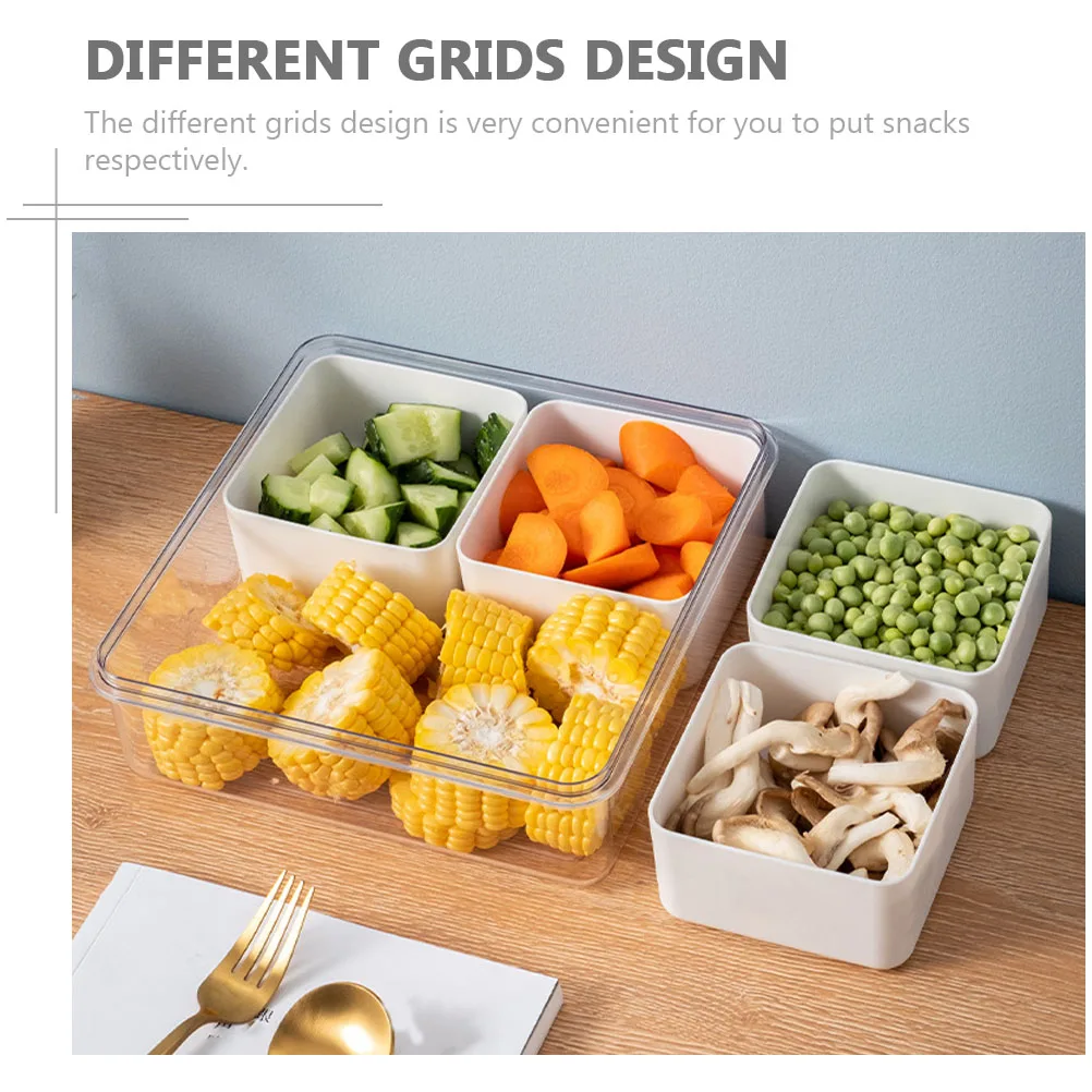 Keeping Tray Four-Grid Snack Serving Tray Food Storage Plate for Events Fresh Keeping Food Plate
Keeping Tray Four-Grid Snack Serving Tray Food Storage Plate for Events Fresh Keeping Food Plate