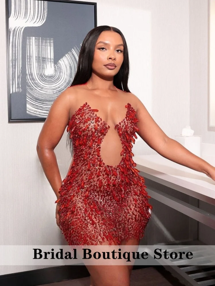 Luxury Red Prom Dress For Black Girls 2026 Crystals Diamonds Cocktail Gowns For Birthday Party Gown Homecoming Customized
Luxury Red Prom Dress For Black Girls 2026 Crystals Diamonds Cocktail Gowns For Birthday Party Gown Homecoming Customized