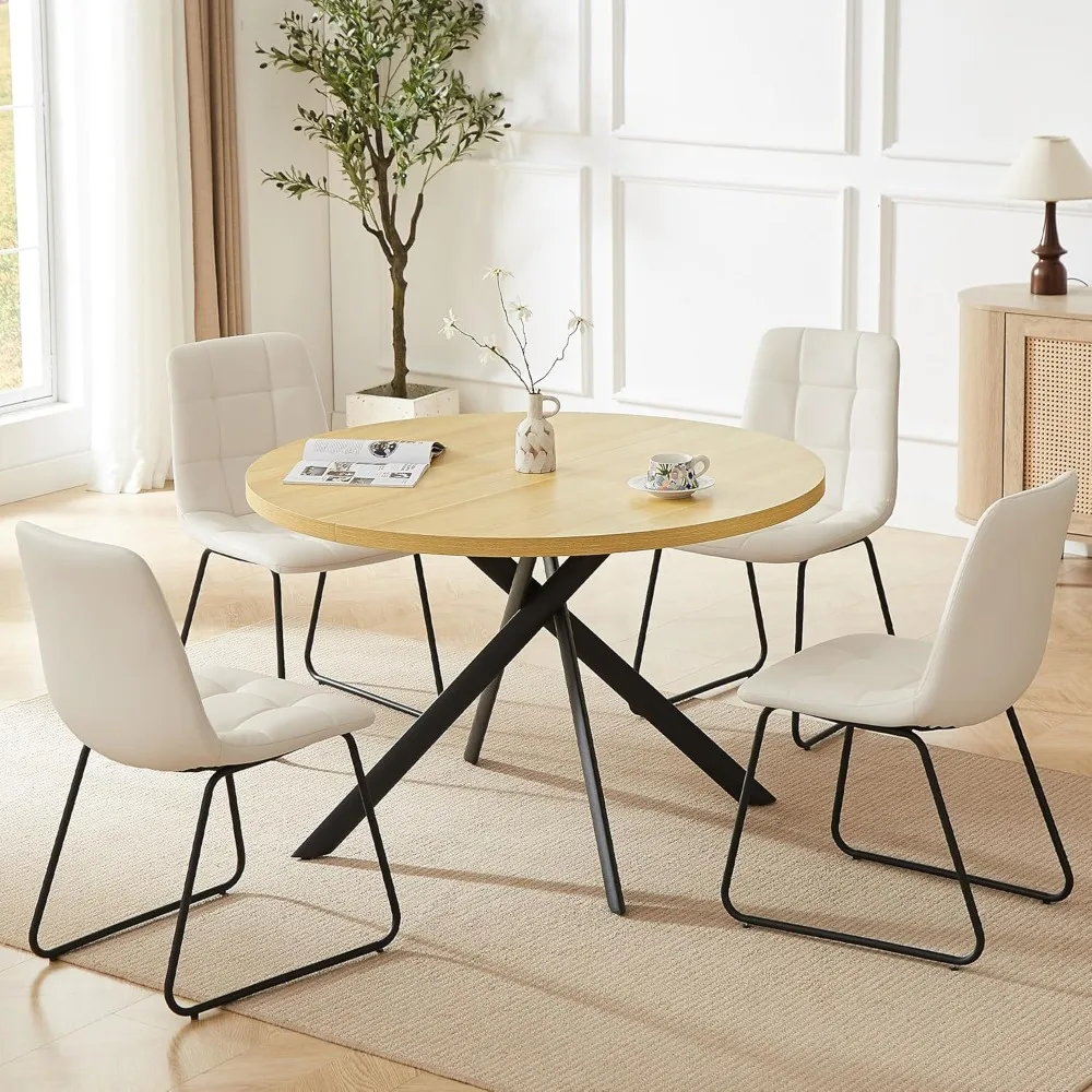 45.3 Inch Round Dining Table Set for 4, Mid Century Modern Small Coffee Set for Dining Room Kitchen Apartment (Cream Table + 4 U
45.3 Inch Round Dining Table Set for 4, Mid Century Modern Small Coffee Set for Dining Room Kitchen Apartment (Cream Table + 4 U