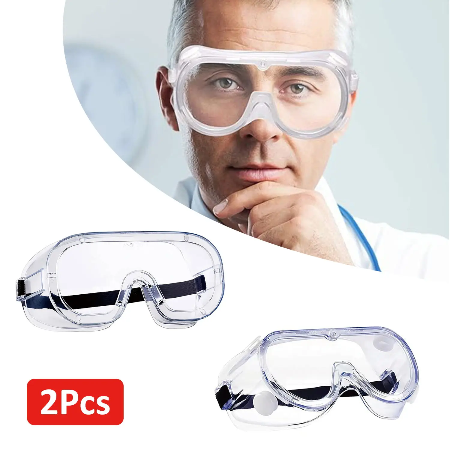 Eyewear Safety Goggles Anti-Fog Glasses Protective Clear Lens Indirectly Vented Wide-Vision Adjustable Splash Soft Lightweight
Eyewear Safety Goggles Anti-Fog Glasses Protective Clear Lens Indirectly Vented Wide-Vision Adjustable Splash Soft Lightweight