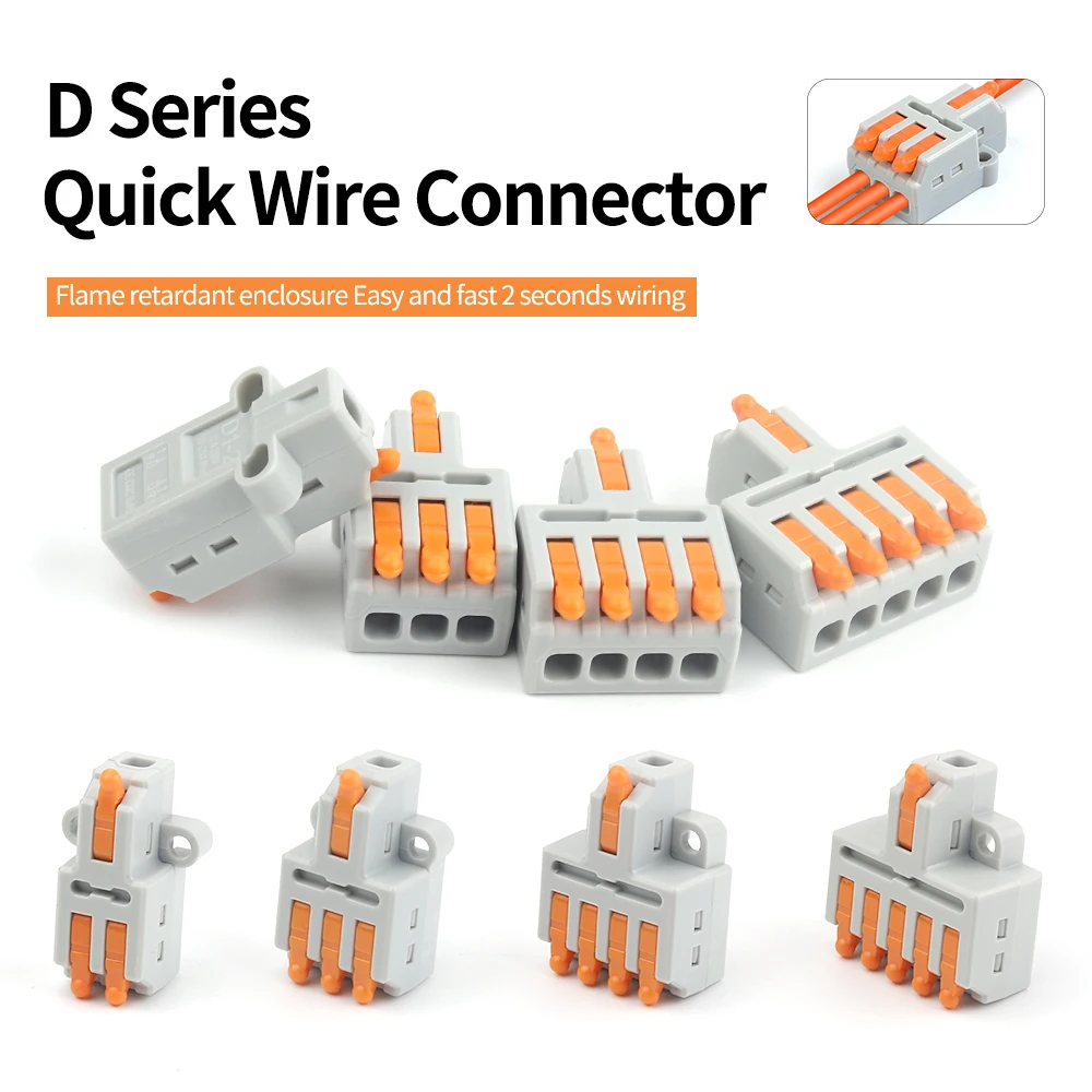 25/100Pcs-Bag Quick Electrical Wire Cable Conductor Connectors Universal Compact 1 in multiple out Push-in Lever Terminal Block
25/100Pcs-Bag Quick Electrical Wire Cable Conductor Connectors Universal Compact 1 in multiple out Push-in Lever Terminal Block