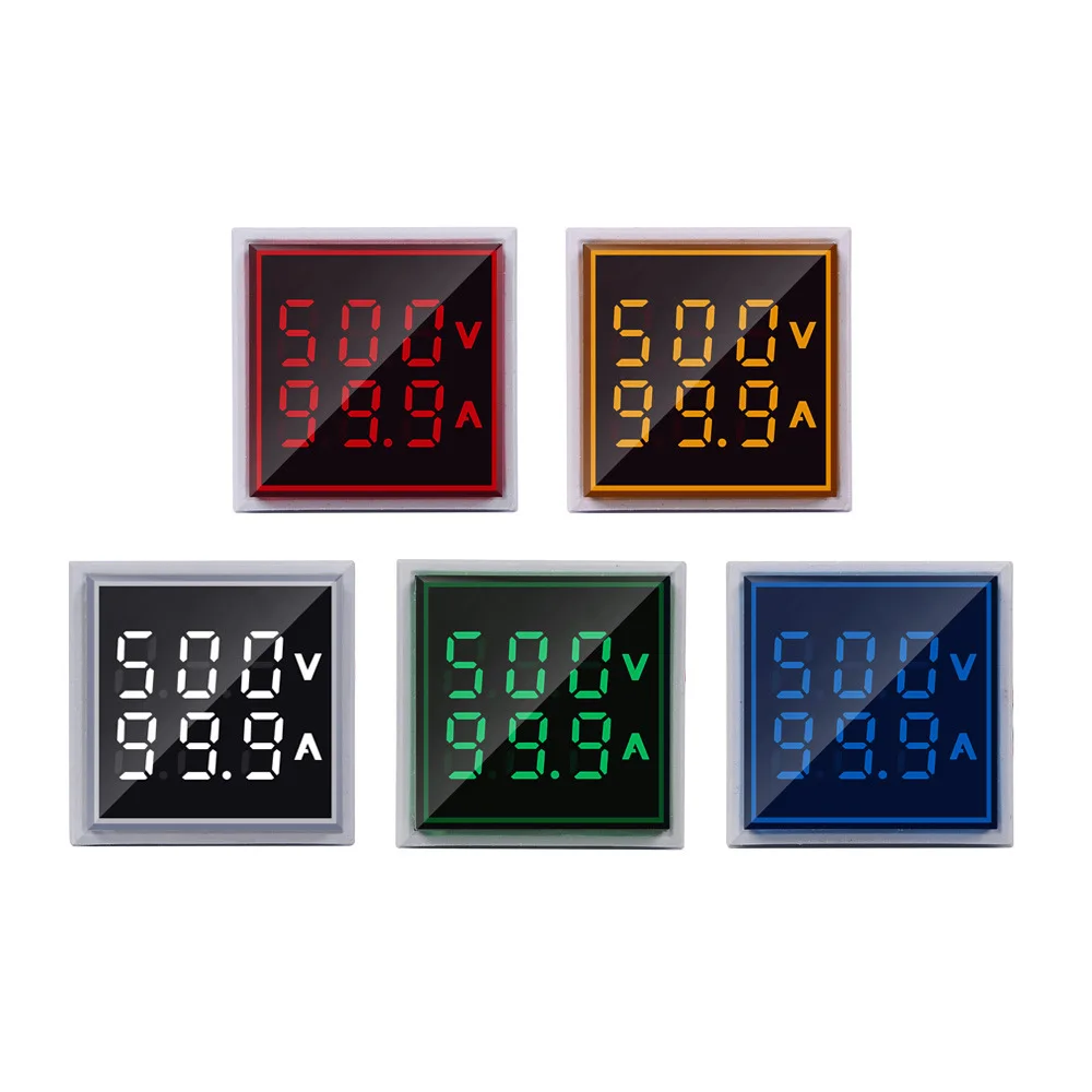 22mm Round Square LED Digital Voltmeter Ammeter Signal Lights Voltage Current Meter Indicator Tester AC 60-500V 6-100A Tester
22mm Round Square LED Digital Voltmeter Ammeter Signal Lights Voltage Current Meter Indicator Tester AC 60-500V 6-100A Tester