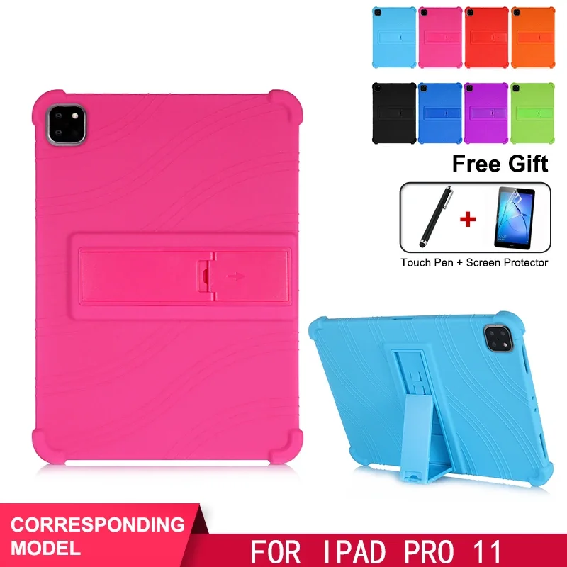 For iPad Pro 11 Case 2020 Flip Silicone Soft Cover For iPad Pro 11" 2nd A2228 A2068 A2230 Bracket Shockproof Stand Cover
For iPad Pro 11 Case 2020 Flip Silicone Soft Cover For iPad Pro 11" 2nd A2228 A2068 A2230 Bracket Shockproof Stand Cover