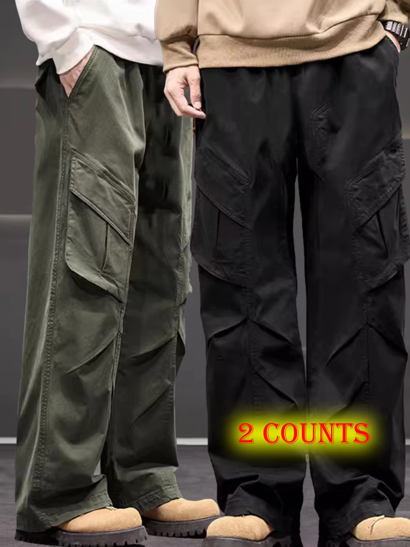 Cargo Pants Trousers for Men Full Length Solid Color Loose Multi-pocket Drawstring Pockets Pants Male Cargo Pants
Cargo Pants Trousers for Men Full Length Solid Color Loose Multi-pocket Drawstring Pockets Pants Male Cargo Pants