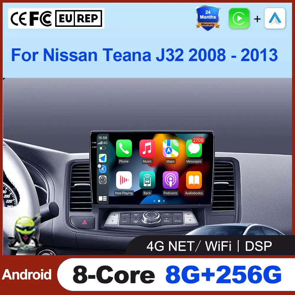 Android Auto для Nissan Teana J32 2008-2013 Беспроводной Carplay 4G LTE Wi-Fi Автомобильный мультимедийный GPS-радиоплеер Вентилятор охлаждения DSP
Android Auto для Nissan Teana J32 2008-2013 Беспроводной Carplay 4G LTE Wi-Fi Автомобильный мультимедийный GPS-радиоплеер Вентилятор охлаждения DSP