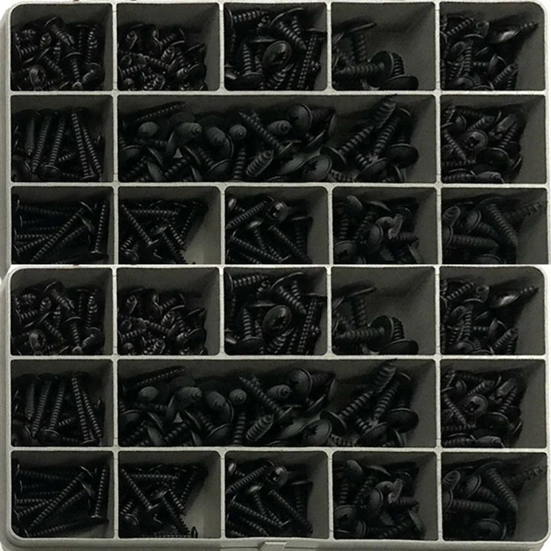110/340pcs Black Plated Round Pan Head Tapping Screws Set M3.5 M4.2 M4.8 Computer Screw Phillips Screw Kit
110/340pcs Black Plated Round Pan Head Tapping Screws Set M3.5 M4.2 M4.8 Computer Screw Phillips Screw Kit