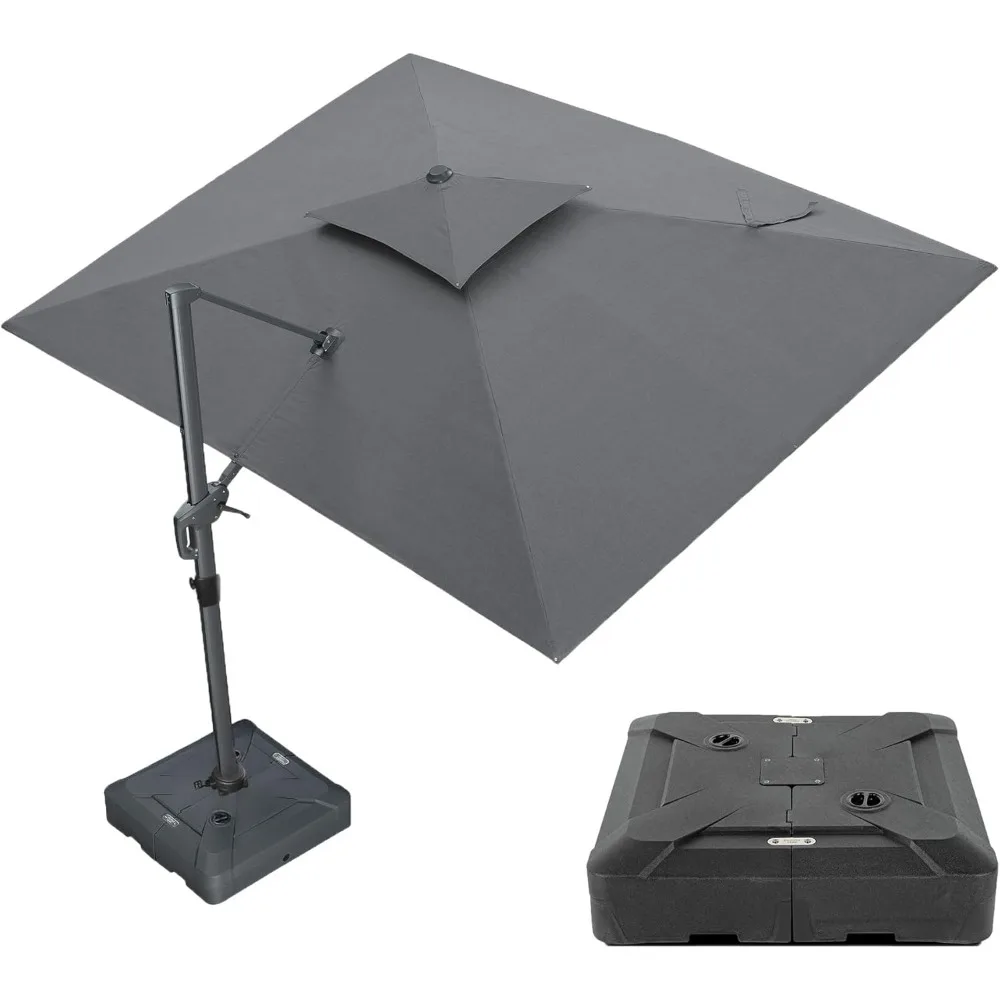 9' x 12' Cantilever Patio Umbrella Outdoor Umbrella with 280lbs Base Large Rectangular Windproof Offset Umbrella for Pool Deck
9' x 12' Cantilever Patio Umbrella Outdoor Umbrella with 280lbs Base Large Rectangular Windproof Offset Umbrella for Pool Deck