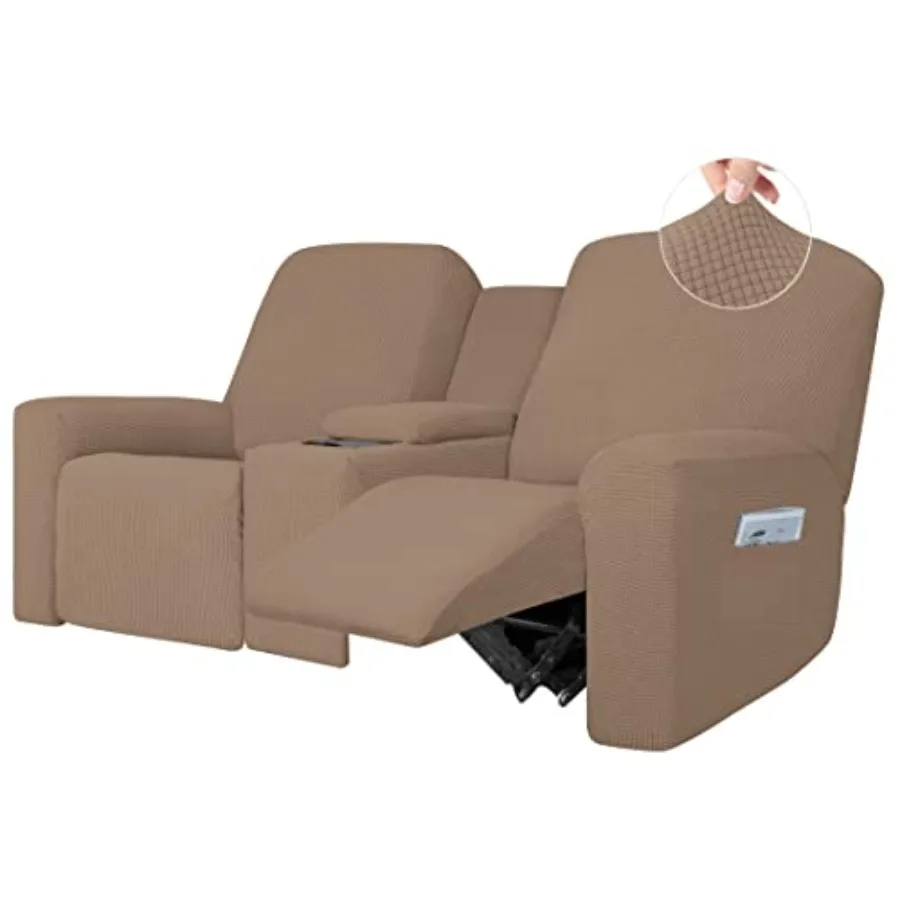 1 Pcs Stretch Reclining Loveseat with Middle Console Slipcover 2 Seater Loveseat Recliner Cover with Holder and Storage Recline
1 Pcs Stretch Reclining Loveseat with Middle Console Slipcover 2 Seater Loveseat Recliner Cover with Holder and Storage Recline